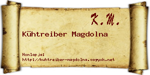 Kühtreiber Magdolna névjegykártya